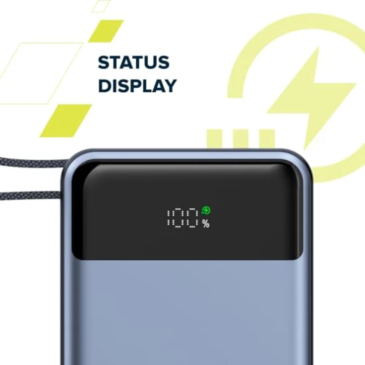 Canyon OnPower 600, Powerbank 20.000 mAh mit USB-C PD 65W und integrierten Display, Grau – Bild 8
