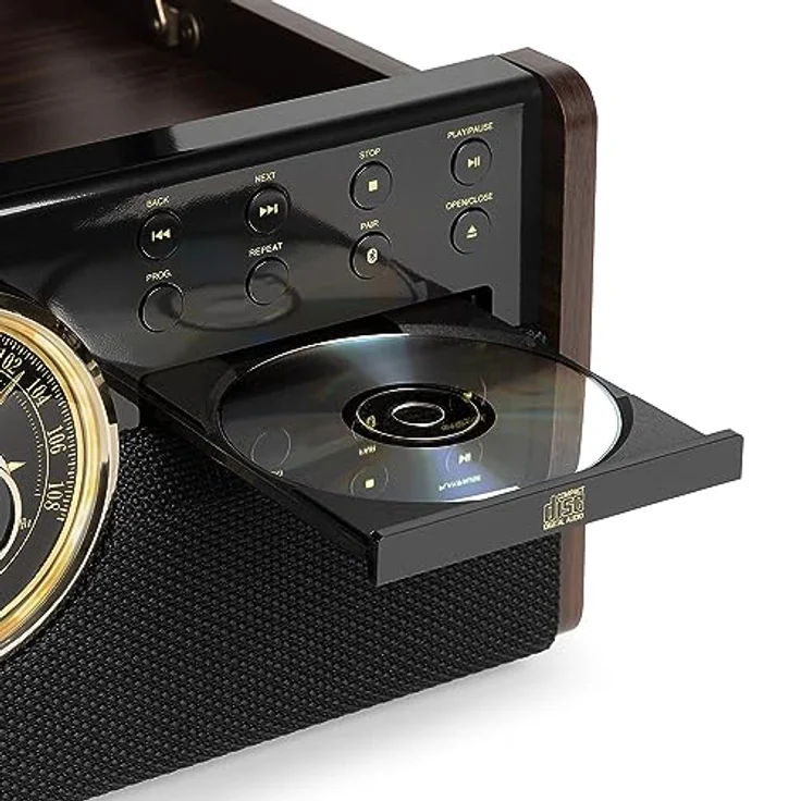 Victrola Empire 6-in-1 Plattenspieler, Bluetooth, integrierte Lautsprecher, braun – Bild 6