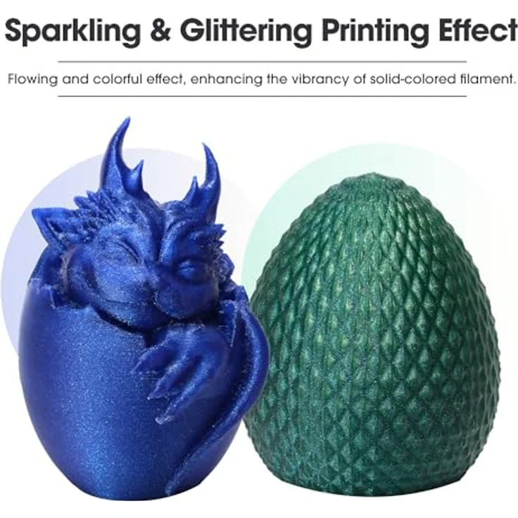 eSUN Chameleon PLA Filament 1.75mm, Glitter, Farbverlaufsänderung, Maßgenauigkeit +/- 0.05mm, 1KG Spule, Nebula Lila – Bild 5