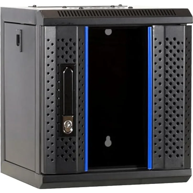 DSIT DSIT 4 HE 10 Zoll Serverschrank, mit Glastür, (BxTxH) 312x310x264mm, schwarz, für Zuhause und Büro