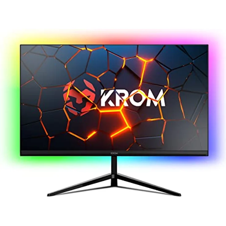 KROM KERTZ 24 Zoll Gaming Monitor, LED RGB, 200Hz, 1ms Reaktionszeit, FullHD (1920x1080), HDR, Freesync & G-Sync, Schwarz – Bild 2