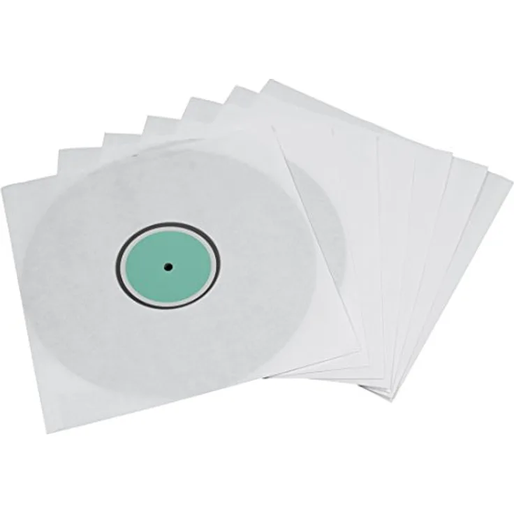 Hama Schallplatten-Innenhüllen, 10 Stück (mit transparentem Sichtfenster) Vinyl LP-Hülle, Schutzhülle
