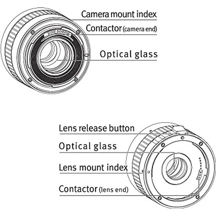 Viltrox C-AF 2X Vergrößerung Tele Extender Autofocus Mount Objektiv für Canon EOS EF Objektiv für Canon EF-Objektiv 5D II 7D 1200D 760D 750D DSLR-Kamera – Bild 8