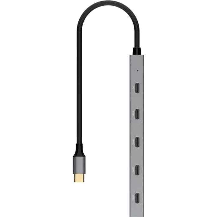 InLine USB-C Hub 4X USB-C, mit Power Delivery 100 W und USB 3.2 Gen.2, Aluminium, 10 Gb/s, für MacBook, Smartphone, Tablet, Windows, 35392E – Bild 4
