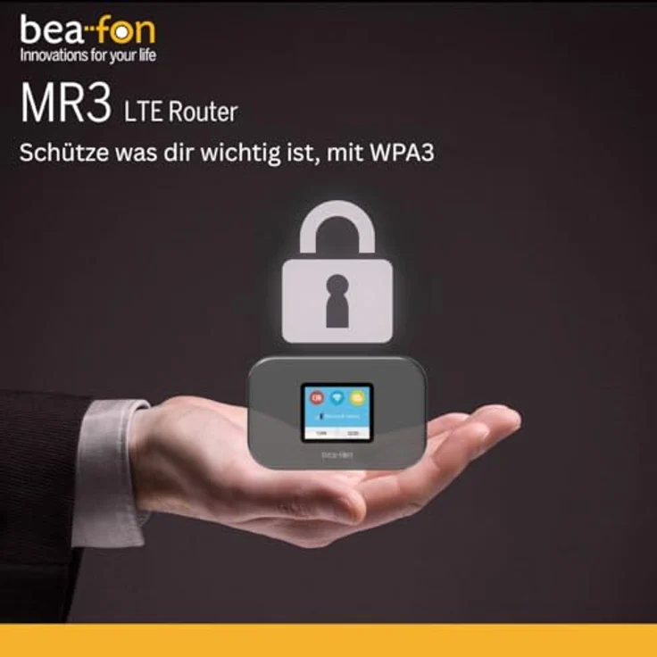 beafon MR3 Router, 4G LTE, CAT 6, Secure WiFi, 1,77" Farbdisplay, WPS Taste, Nano SIM, Mikro SD Slot bis 32GB – Bild 4