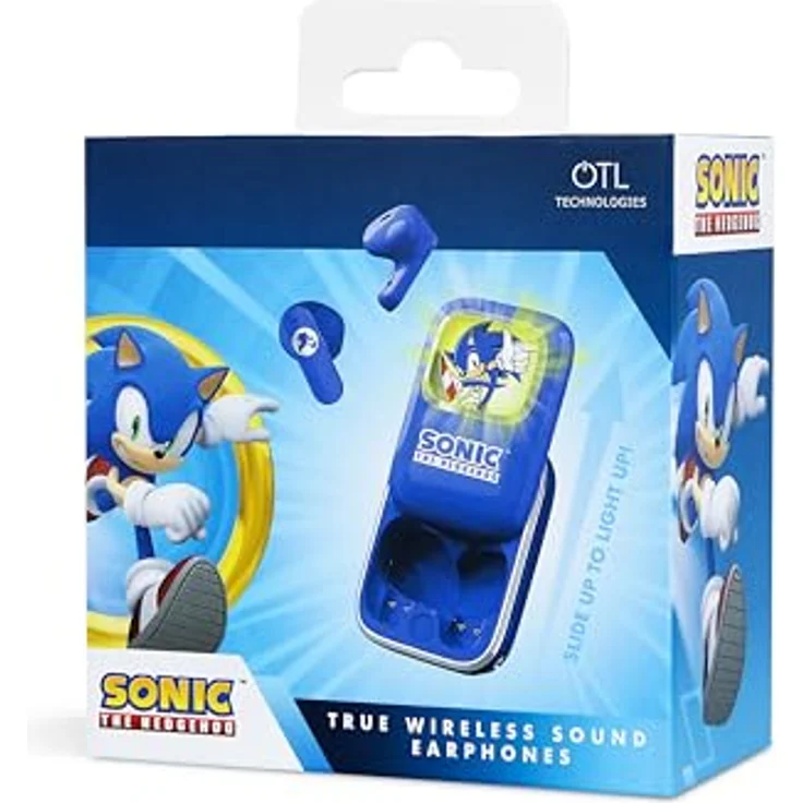 OTL Sonic The Hedgehog Slide TWS-Ohrhörer mit Ladehülle In-Ear-Kopfhörer, Bluetooth, Smart Touch Control, Sonic-Design – Bild 5