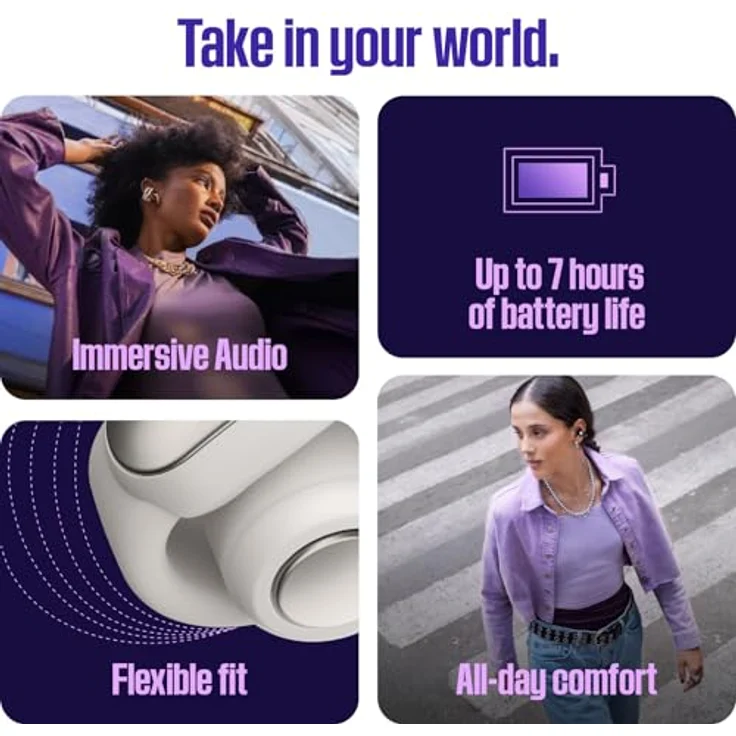 Bose Ultra Open Earbuds mit 2 Modi: Immersive Sound, Stereo Kopfhörer (Stummschaltung, Bluetooth, Simple Sync, Google Fast Pair, Umgebung wahrnehmen) – Bild 4