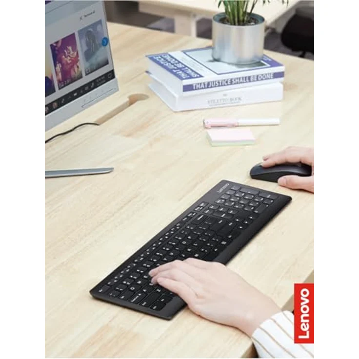 Lenovo 510 Wireless Combo (US) (Eng. Int., Kabellos), Tastatur, Weiss – Bild 6