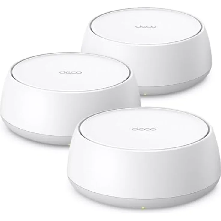 TP-Link Deco BE3600, Wi-Fi 7 Mesh-WLAN 3er Pack, 3,6 Gbps Dual-Band Router mit 2 × Gigabit-Ports, MLO, WPA3, VPN, Kindersicherung, empfohlen für 4-5 Schlafzimmer