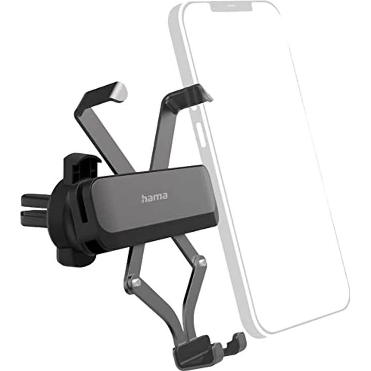 Hama Handyhalterung Auto, für Lüftung, universal bis 9cm Breite (neigbar, Kugelgelenk, Klemmhalterung, Handyhalterung Auto Lüftung, Auto Handyhalterung, Auto Zubehör, Auto Gadget, Kfz Handyhalterung) – Bild 1