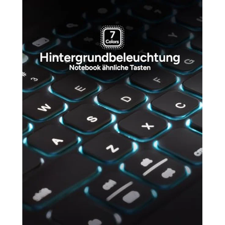 ZAGG Pro Keys 2, QWERTZ Tastatur für Apple iPad Air 13 (M2), mit Hintergrundbeleuchtung, verstellbarem Ständer, schwarz – Bild 6