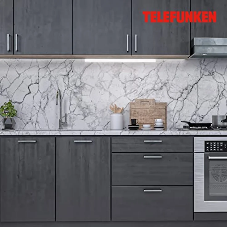 Telefunken - Led Unterbauleuchte 58,5 Cm, Küche, Led Leiste Küchenschrank, Werkstattlampe, Lichtfarbe Einstellbar, 9 W, 900 Lm, Weiß – Bild 5