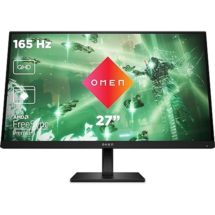 HP Omen 27q 27" QHD IPS Gaming Monitor, 165Hz, 1ms, FreeSync, HDMI/DP, 16:9 Display – Bild 1