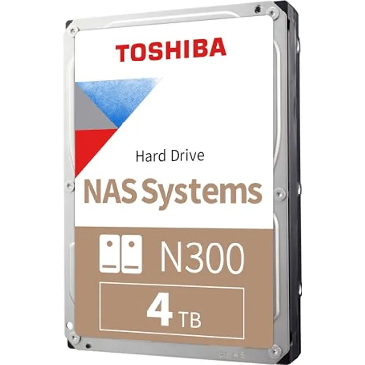 Toshiba 8.9cm (3.5") 4TB SATA3 NAS N300 7200RPM intern bulk Festplatte, 24/7 zertifiziert, 512MB Cache