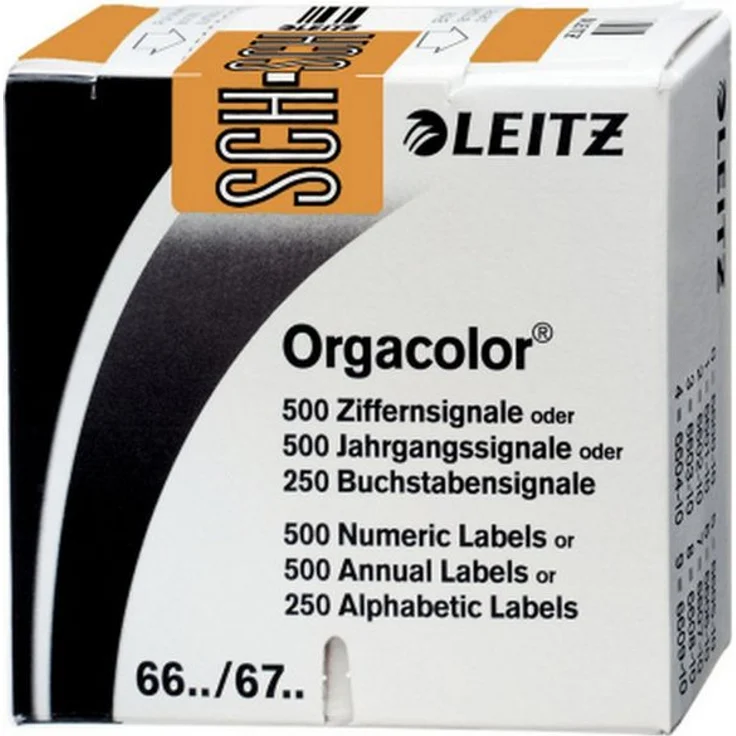 LEITZ Aktenordner LEITZ Buchstabensignal Orgacolor "SCH" auf Rolle, hellbraun – Bild 1