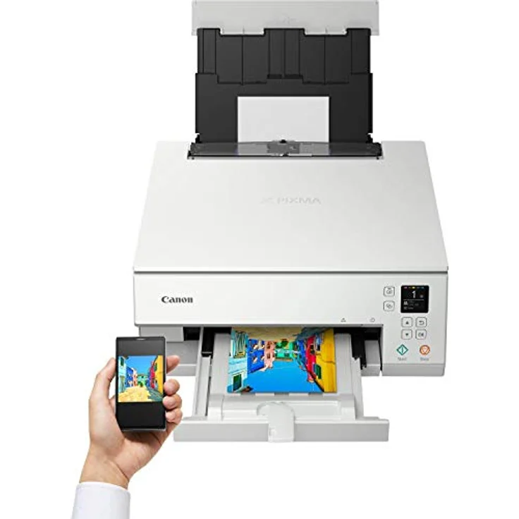 IC-Office TS6351a Farbtintenstrahl-Multifunktionsgerät All-in-One 3-in-1 (Drucker, Scanner, Kopierer, USB, WLAN, Apple AirPrint) Weiß + 10 XXL Tintenpatronen – Bild 3