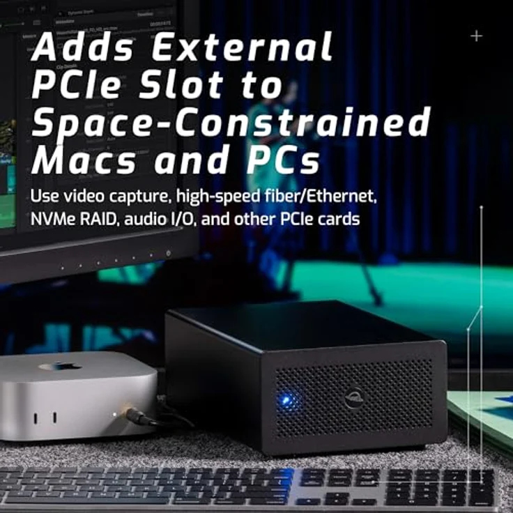 OWC Mercury Helios 5S, Thunderbolt™ 5 PCIe Erweiterungslösung mit 3 Ports, Aluminium-Gehäuse, flüsterleise, bis zu 6000 MB/s – Bild 2