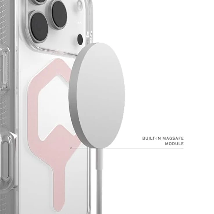UAG Plyo MagSafe Case für Apple iPhone 17 Pro, robuste Smartphone Hülle mit Stossdämpfungssystem, Ice Rose Gold – Bild 3