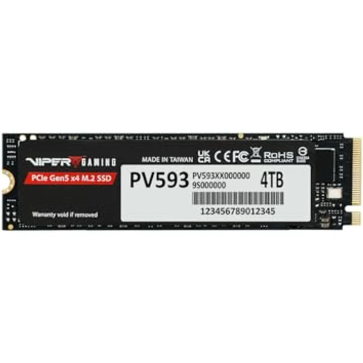 Patriot VIPER PV593, 4TB M.2 2280 PCIe Gen5 x4 SSD mit bis zu 14.000 MB/s Lesegeschwindigkeit – Bild 1