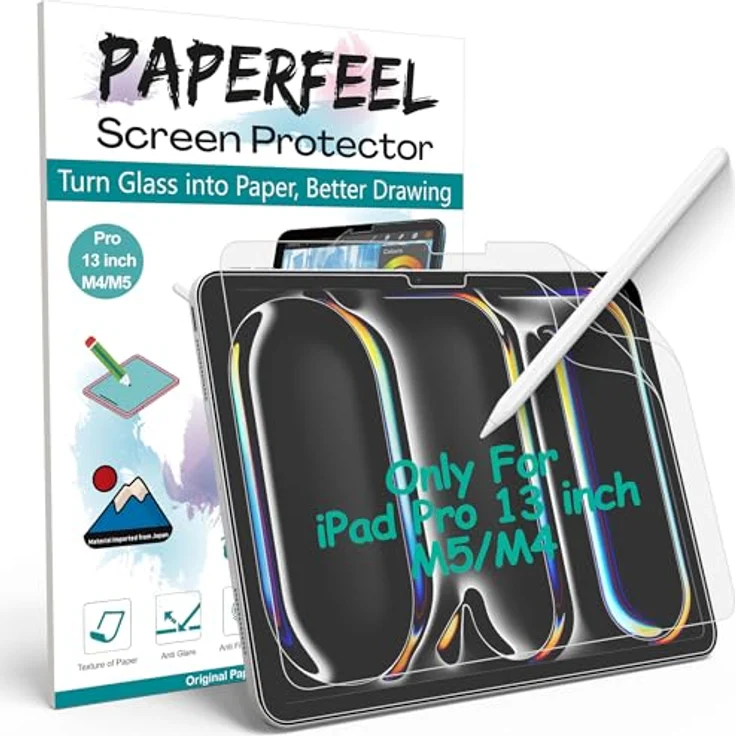PAPERFEEL Paperfeel Displayschutzfolie für iPad Pro 13 Zoll M5 M4 (2024/2025), 2 Stück, Matt, Anti-Fingerabdruck, Anti-Kratzer, Einfache Installation – Bild 1