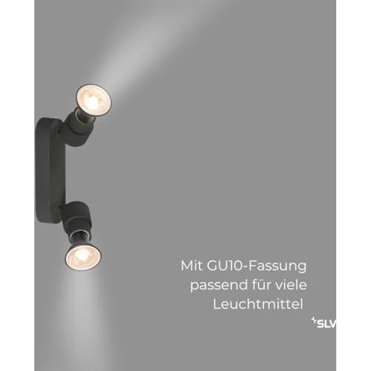 SLV PURI 2.0 BASIC, Deckenleuchte, Wandleuchte, Schwarz - Flexibel dreh- und schwenkbar, reduzierter Industriellook, einfache Montage – Bild 3