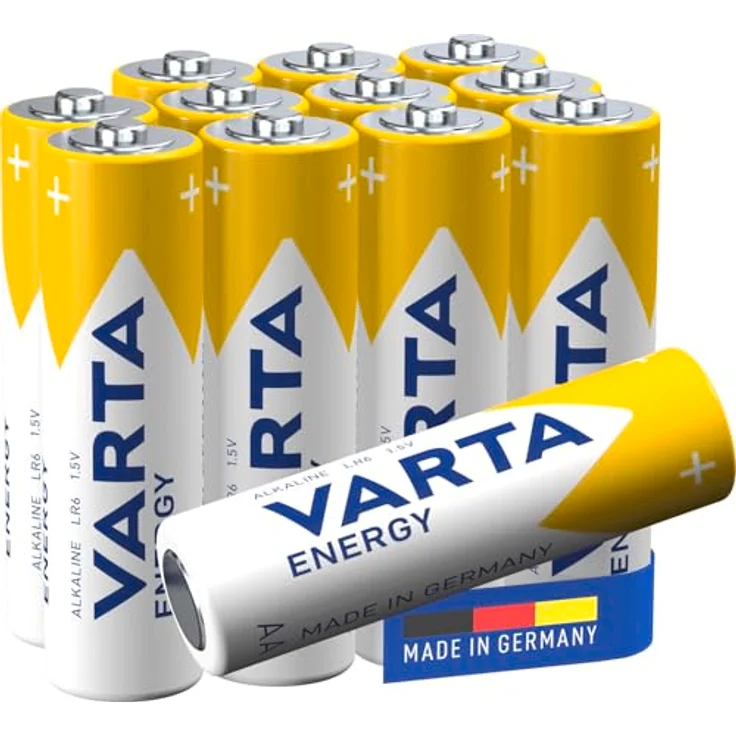 VARTA AA Batterien Energy, 12 Stück, Alkaline 1,5V, langlebig und auslaufsicher, für Geräte mit geringem Energiebedarf, Verpackung zu 90% recycelt, Made in Germany – Bild 2