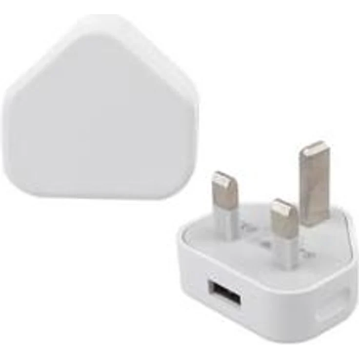 eSTUFF ES636002-BULK, Home Charger UK 12W, USB Ladegerät mit 2,4 A, Überspannungsschutz, Weiß