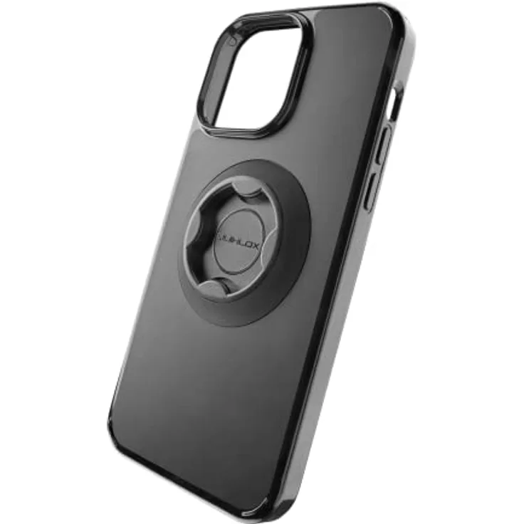 Interphone - QUIKLOX Modular System - Motorrad Handyhalter - Spezielle iPhone 13 PRO MAX-Hülle für Quiklox-Lenker oder Spiegelvorbauten – Schnellverschlusshaken