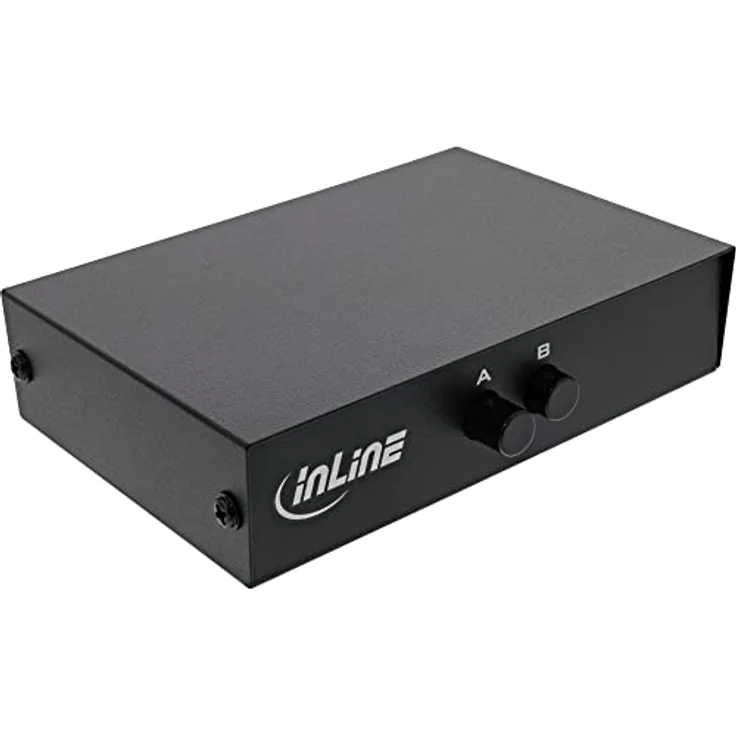 InLine Seriell-Umschalter manuell 2-Fach, RS232, 9-polig Sub-D, geschirmt, silber – Bild 1