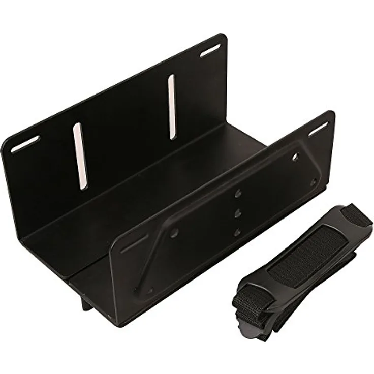 Techly 102239 PC-Halterung für Wand oder Schreibtisch, Schwarz