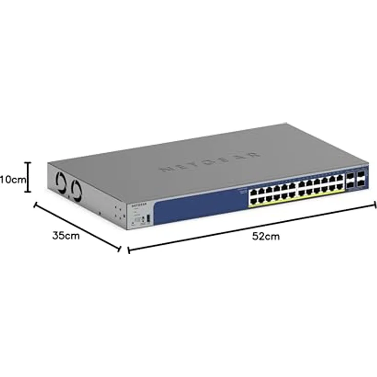 NETGEAR (GS728TXPV3) 24P GE POE+ SMART SWTH W/10G SFP+ Switch, Schwarz – Bild 8