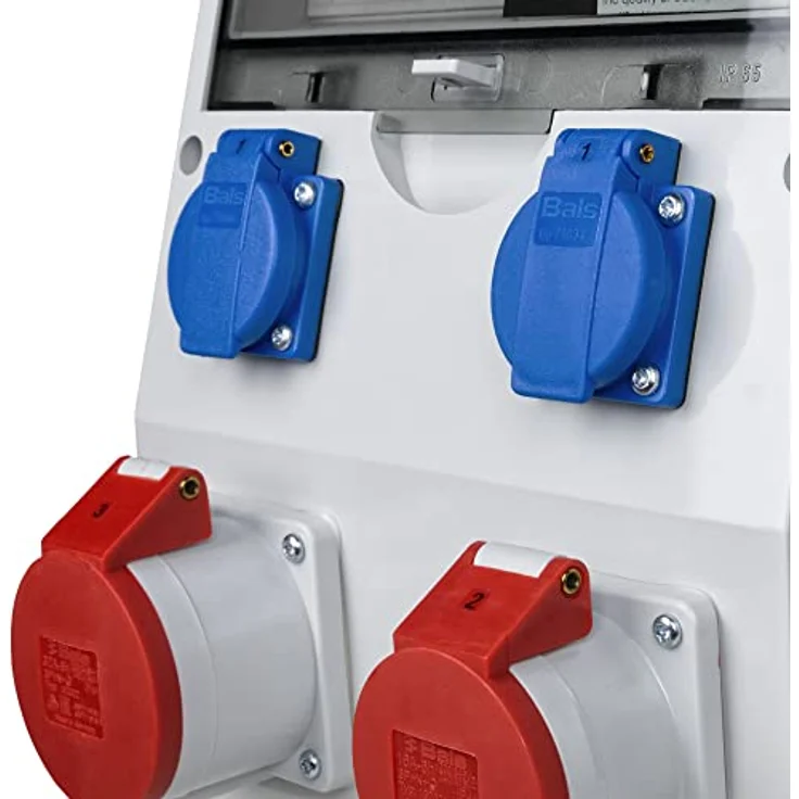 Doktorvolt Baustromverteiler ECO-S 32A 16A 2x230V Schuko System Bals-Steckdosen Steckdosenverteiler 6-fach (1x LSS C32 3P 6kA, 1x LSS C16 3P 6kA, 1 x LSS C16 1P 6kA) – Bild 6
