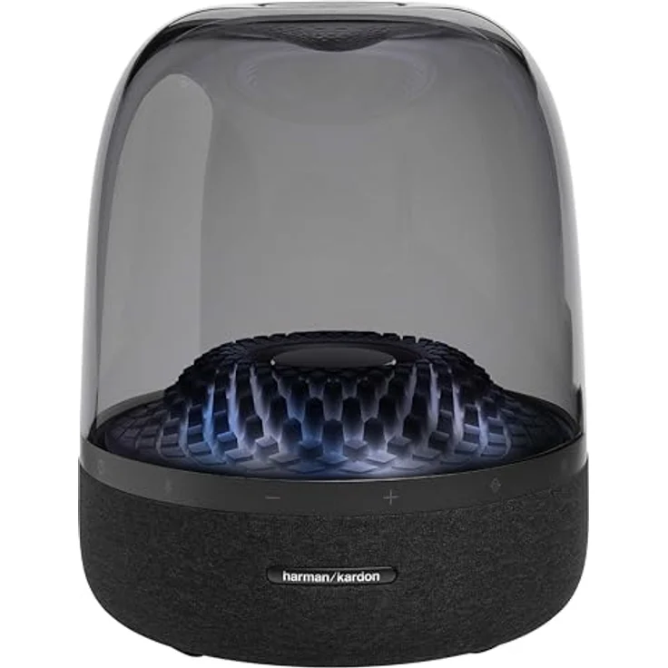 Harman Kardon Aura Bluetooth Box in Schwarz – Tragbarer Bluetooth Lautsprecher mit 360-Grad-Klang – Bild 1