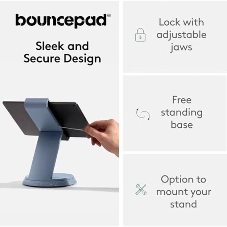BOUNCEPAD Bouncepad Eddy - universelle Tischhalterung für iPads und Tablets, schwarz, 360° drehbar, kompatibel mit iPad Mini bis iPad Pro 12.9 Zoll – Bild 4