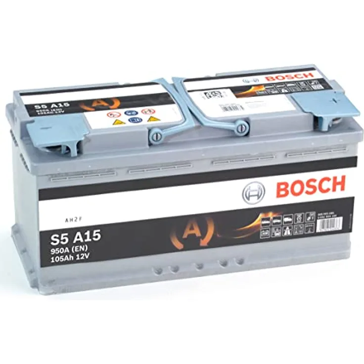 Bosch S5 A15 AGM Autobatterie, 12V 105Ah 950A für Start-Stopp Fahrzeuge