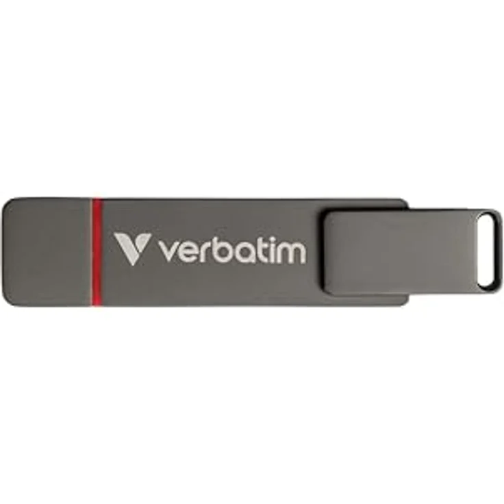 Verbatim Dual QuickStick 512 GB externe USB-C/USB-A SSD, High-Speed USB Stick bis zu 530 MB/s, schwarz – Bild 1