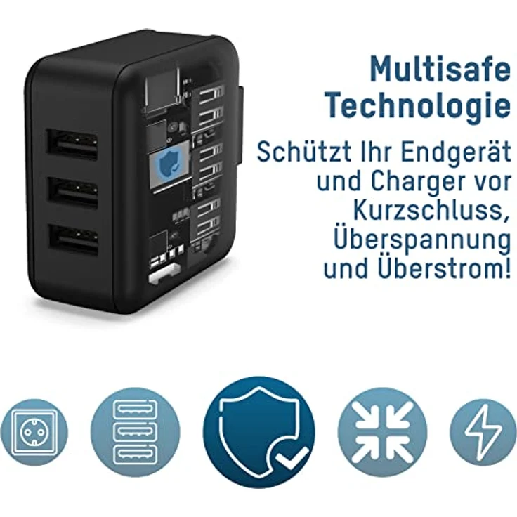 ANSMANN Travel USB Charger 15W Fast Charge Universal Travel Adapter Reiseadapter Reisestecker – Bild 6