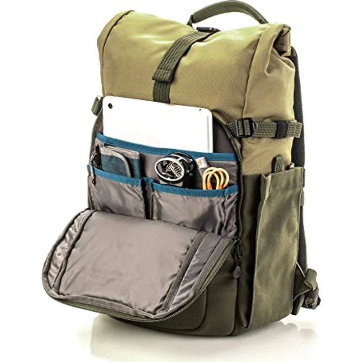 Tenba Fulton V2, Fotorucksack 10 l für DSLR/Kompaktkamera, Rolltop-Design, Grün – Bild 10