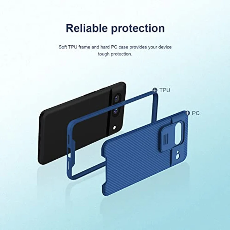 Nillkin CamShield Pro Series Schutzhülle für Google Pixel 8, Schwarz - Kameraschutz, kabelloses Laden, vier Ecken-Schutz, rutschfestes Design - Preisvergleich – Bild 5