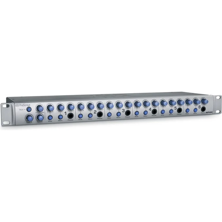 Presonus HP 60, Kopfhörerverstärker mit 6 ultra-rauscharmen Ausgängen, Silber