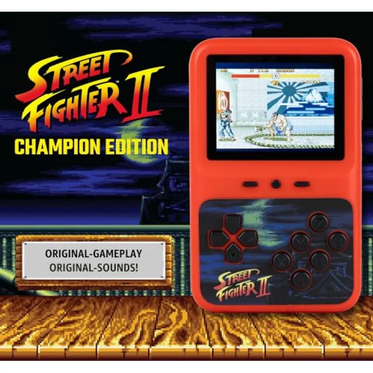 Fizz creations Street Fighters 2 Champion Edition, Retro Handheld Spielekonsole mit farbigem Display und 12 klassischen Charakteren – Bild 4
