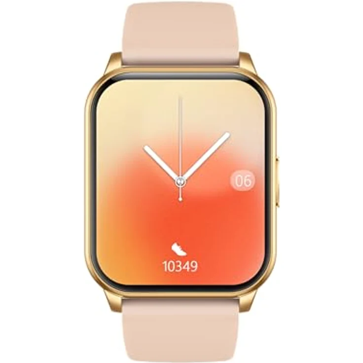 Maxcom - FW25 Arsen Pro Smartwatch - Damen - Frauen - Fitnessuhr - mit Blutdruck-, Herzfrequenz-, Schlafüberwachung und Schrittzähler - Eckig - Elegant - mit Gummiband Gold – Bild 3