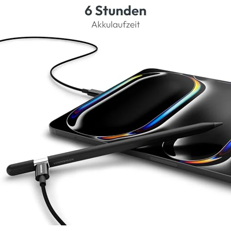 VONMÄHLEN Smart Pencil, Magnetischer Digitalstift mit 6 Std. Akkulaufzeit, Neigungssensitivität und Schnellladung - schwarz – Bild 5