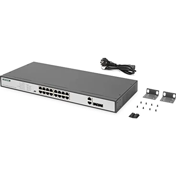 DIGITUS Fast Ethernet PoE Switch 16-Port PoE + 2 Combo, 250W PoE Budget – Bild 5