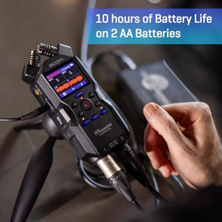 Zoom H4essential, Mobiler Stereo Audio-Recorder mit 4 Spuren, 32-Bit-Float-Aufnahme und Farb-LCD-Bildschirm – Bild 3