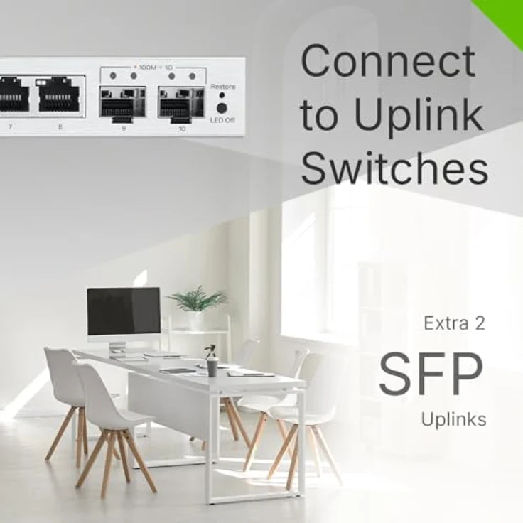 Zyxel GS1200-10V3 8-Port Gigabit Switch, smart-managed mit 2xSFP, graue Bauweise, RJ45- und Glasfaseranschlüsse, maximale Portgeschwindigkeit 1000 Mbit/s – Bild 5