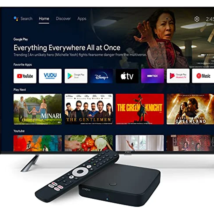 STRONG SRT 420 | Android TV Box | Smart TV Upgrade | DVB-T2 | 4K UHD-Auflösung | Google Assistant | HDTV-Empfang über Zimmer- oder Außenantenne |Google Play Store | Netflix, Prime Video, YouTube UVM. – Bild 3