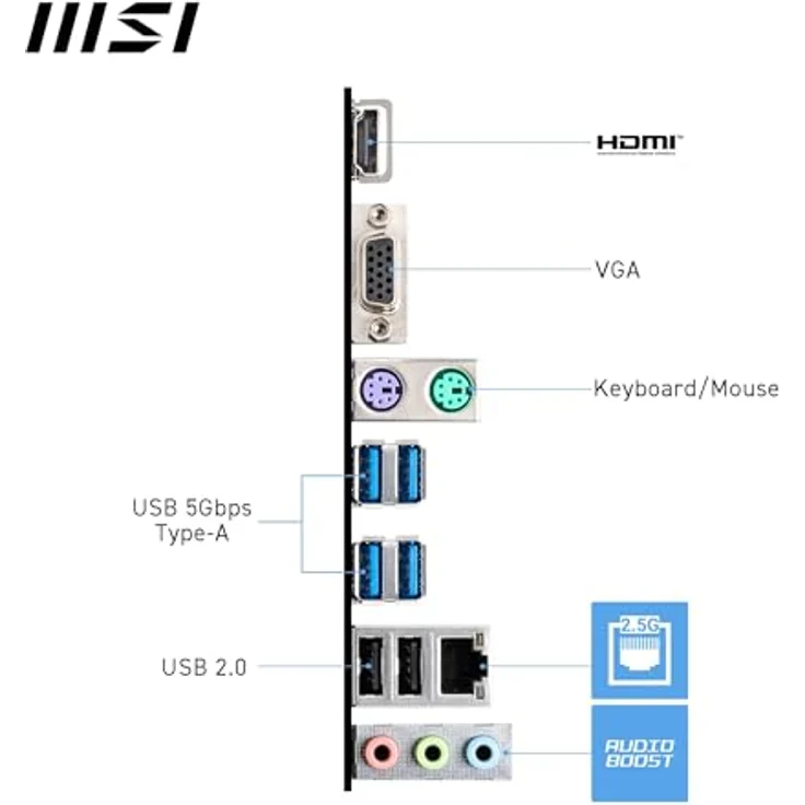 MSI PRO A620AM-B EVO, Micro-ATX Mainboard mit Sockel AM5, AMD A620, 1x PCIe 4.0 x16, geeignet für DDR5-RAM – Bild 6