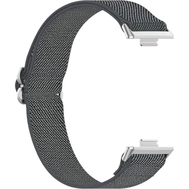 GIOPUEY Geflochtenes Nylon Armband für Huawei Watch Fit 5/5 Pro/Fit 4/4 Pro/Fit 3, elastisch und atmungsaktiv, unisex - Dark Grey – Bild 3
