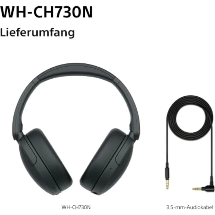 Sony WH-CH730N, Kabellose Noise-Cancelling Kopfhörer in Schwarz – Bild 10